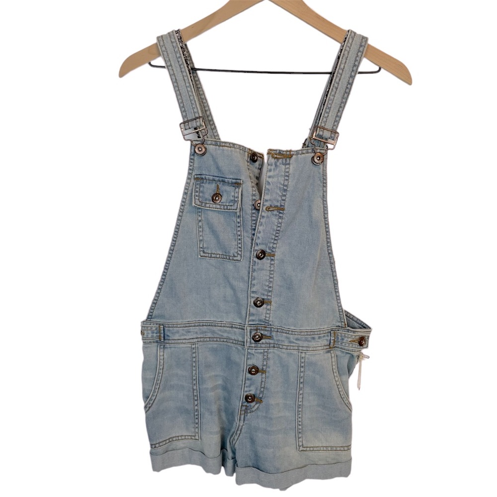Light Wash Denim Shorts Overalls Forever 21